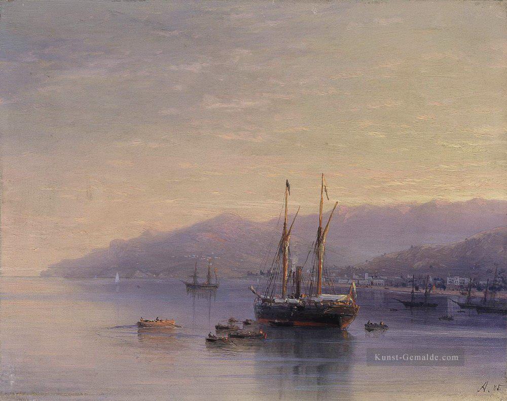 die Bucht von yalta 1885 Verspielt Ivan Aiwasowski russisch Ölgemälde